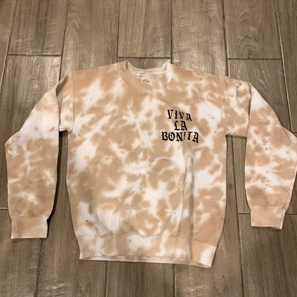 Brown tie-dye sweatshirt